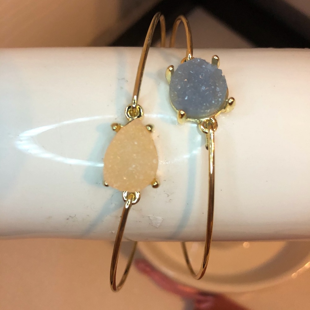 Kevia Style | Druzy Bangle Duet